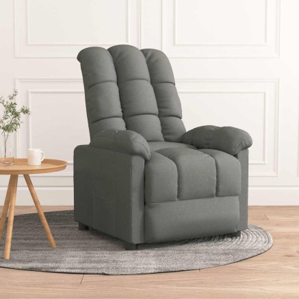 Fauteuil inclinable Gris foncé Tissu