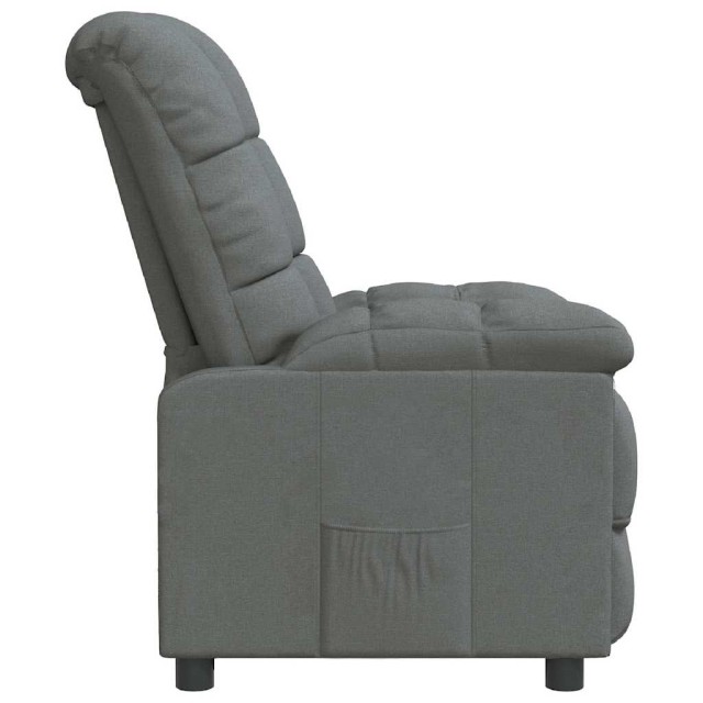 Fauteuil inclinable Gris foncé Tissu