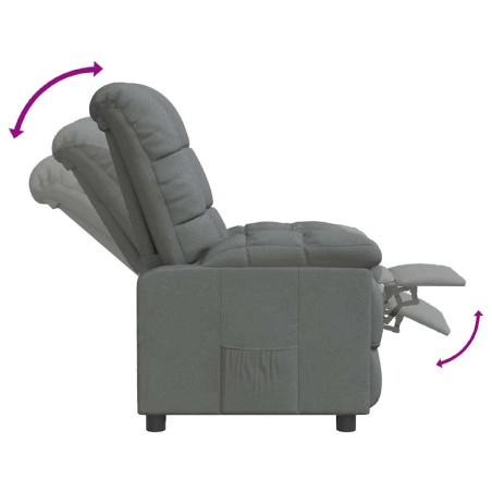 Fauteuil inclinable Gris foncé Tissu