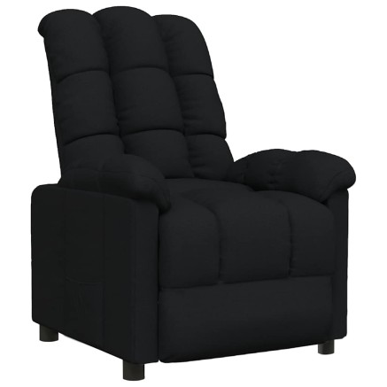 Fauteuil inclinable Noir Tissu 2