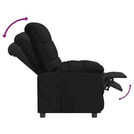 Fauteuil inclinable Noir Tissu
