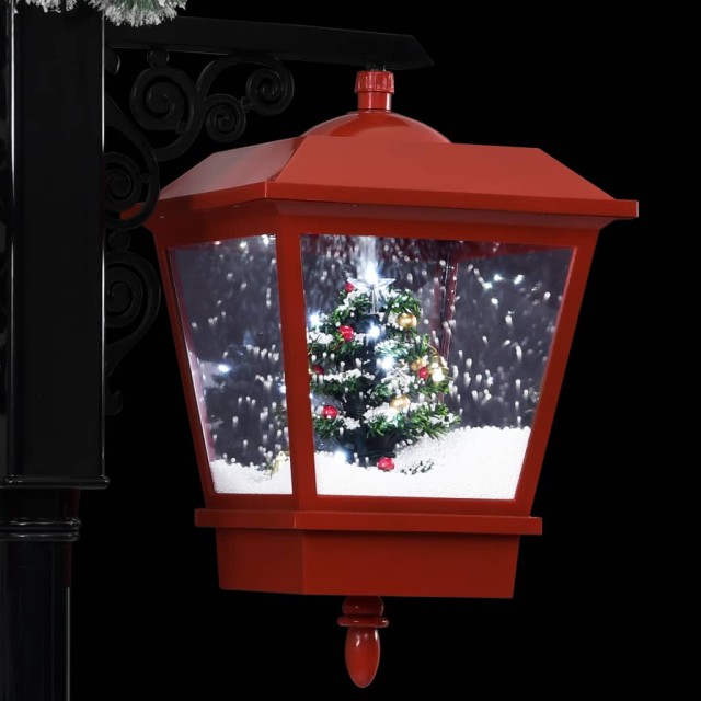 Lampadaire de Noël avec Père Noël Noir et rouge 81x40x188cm PVC