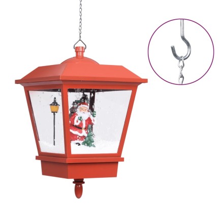 Lampe suspendue de Noël lumière LED Père Noël Rouge 27x27x45 cm 2