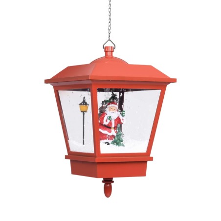 Lampe suspendue de Noël lumière LED Père Noël Rouge 27x27x45 cm