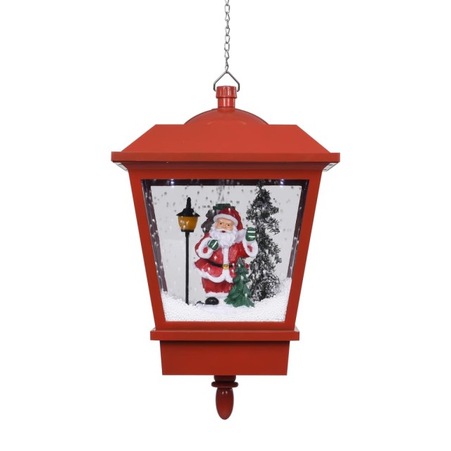 Lampe suspendue de Noël lumière LED Père Noël Rouge 27x27x45 cm