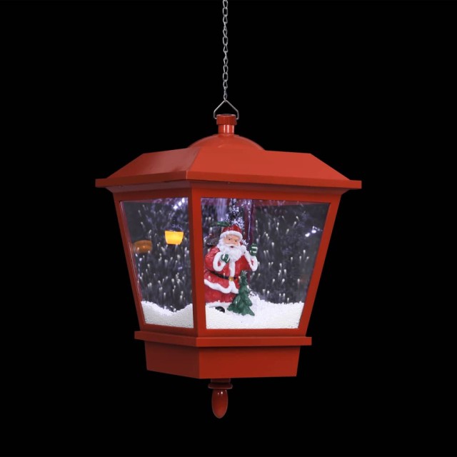 Lampe suspendue de Noël lumière LED Père Noël Rouge 27x27x45 cm