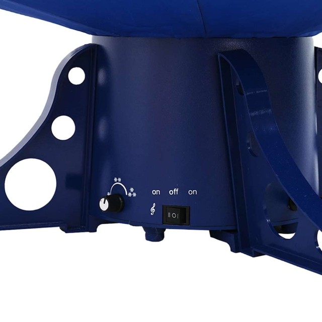 Arbre de Noël neigeux avec base de parapluie Bleu 170 cm PVC