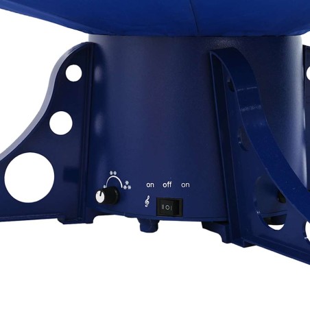 Arbre de Noël neigeux avec base de parapluie Bleu 170 cm PVC