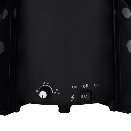 Arbre de Noël neigeux avec base de parapluie Noir 140 cm PVC