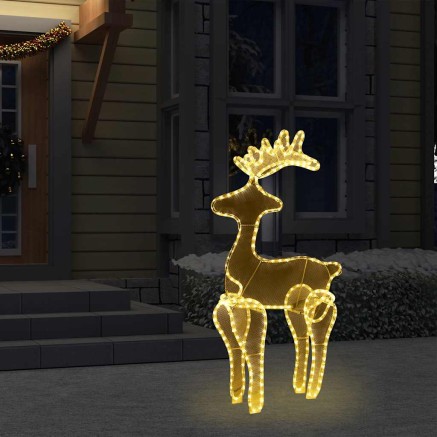 Décoration de Noël de renne avec maille 306 LED 60x24x89 cm