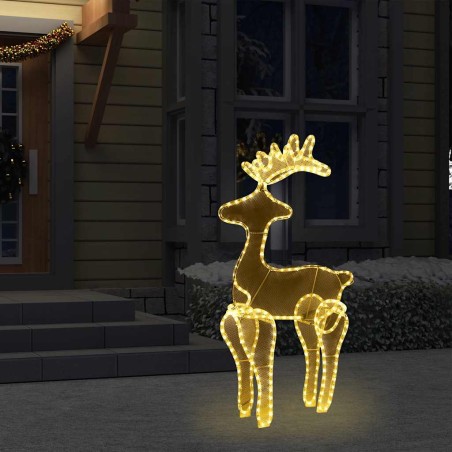 Décoration de Noël de renne avec maille 306 LED 60x24x89 cm