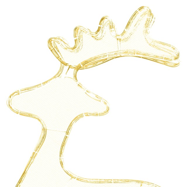 Décoration de Noël de renne avec maille 306 LED 60x24x89 cm