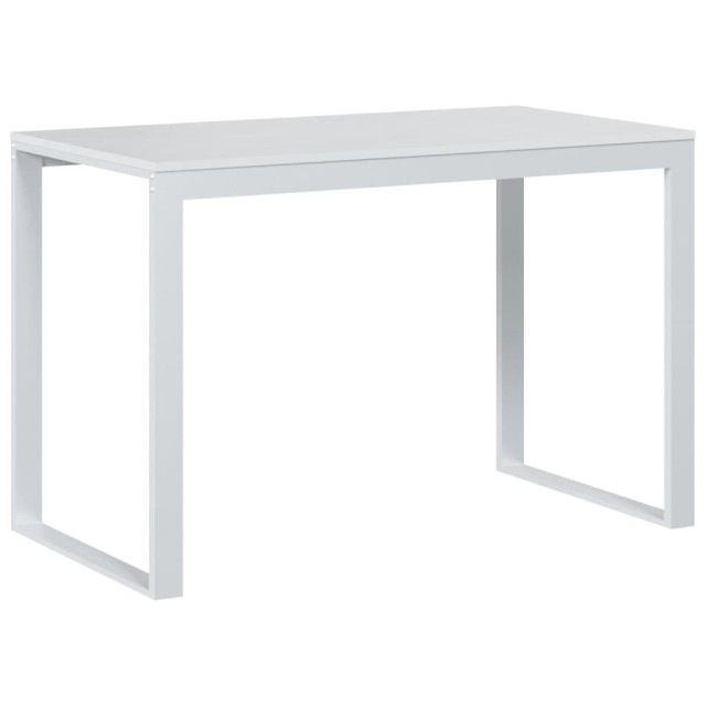 Bureau d'ordinateur Blanc 110x60x73 cm Aggloméré