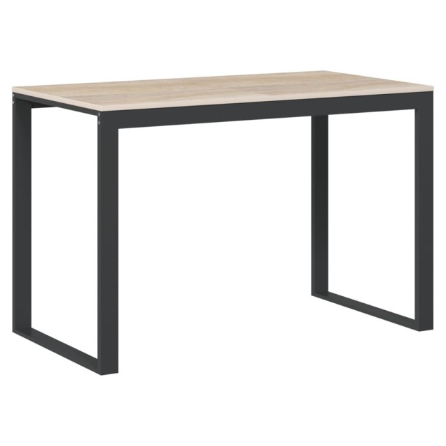 Bureau d'ordinateur Noir et chêne 110x60x73 cm Aggloméré