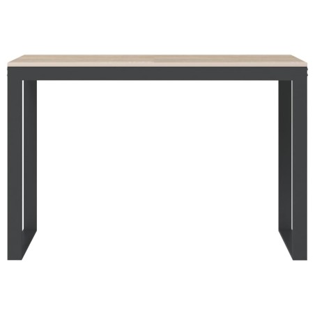 Bureau d'ordinateur Noir et chêne 110x60x73 cm Aggloméré