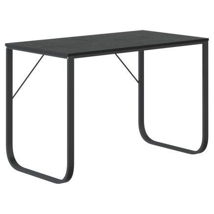 Bureau d'ordinateur Noir 110x60x73 cm Aggloméré 2