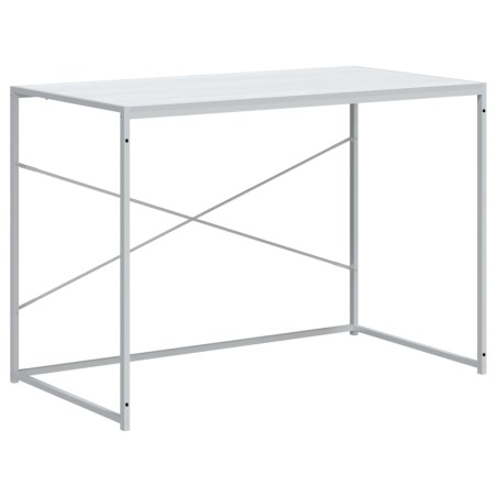 Bureau d'ordinateur Blanc 110x60x70 cm Bois d'ingénierie