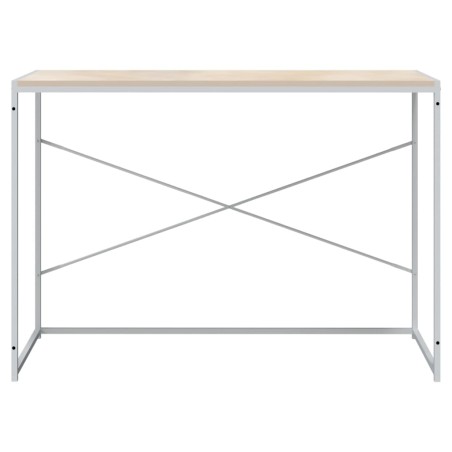 Bureau d'ordinateur Blanc chêne 110x60x70 cm Bois d'ingénierie