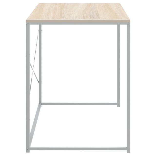 Bureau d'ordinateur Blanc chêne 110x60x70 cm Bois d'ingénierie