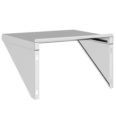 Étagère murale 50x45x31 cm argenté acier inoxydable