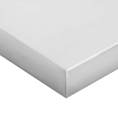 Étagères murales 2 pcs 75x23,5x3 cm argenté acier inoxydable