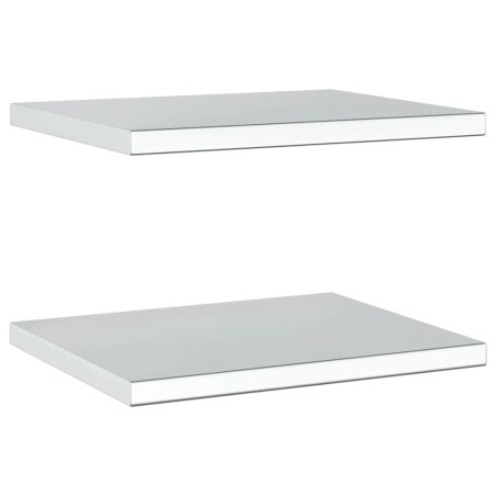 Étagères murales 2 pcs 50x40x3 cm argenté acier inoxydable