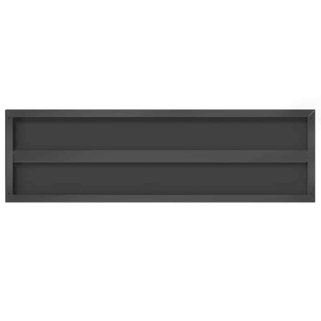 Étagères murales 2 pcs 100x30x3 cm noir acier inoxydable