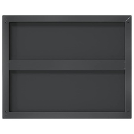 Étagères murales 2 pcs 50x40x3 cm noir acier inoxydable