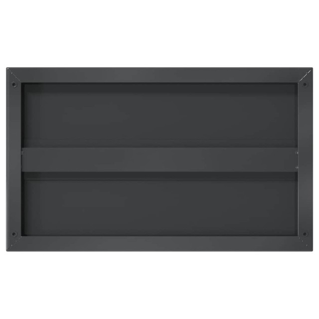 Étagères murales 2 pcs 50x30x3 cm noir acier inoxydable