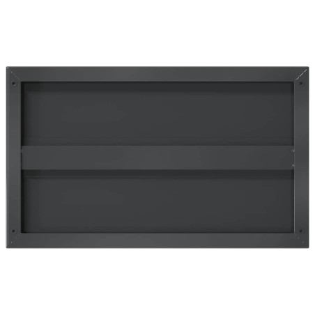 Étagères murales 2 pcs 50x30x3 cm noir acier inoxydable