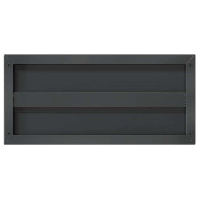 Étagères murales 2 pcs 50x23,5x3 cm noir acier inoxydable