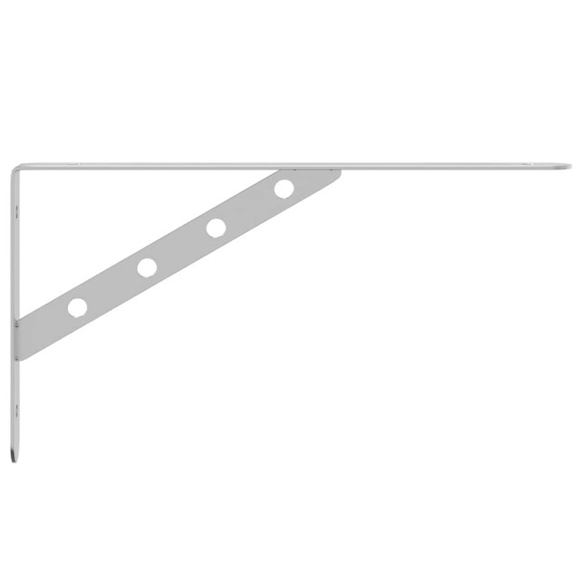 Supports d'étagères 4pcs 30x2,5x15,5cm argenté acier inoxydable