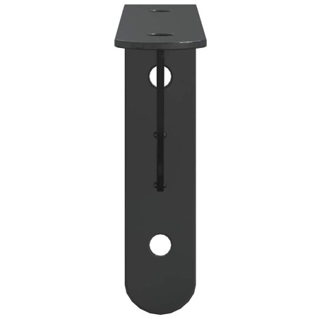 Supports d'étagères 4 pcs 15x2,5x11,5 cm noir acier inoxydable