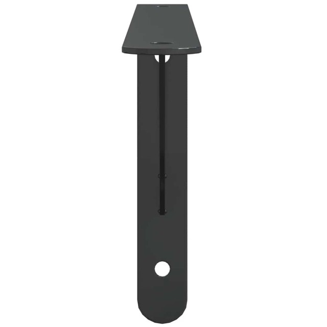 Supports d'étagères 4 pcs 30x2,5x15,5 cm noir acier inoxydable