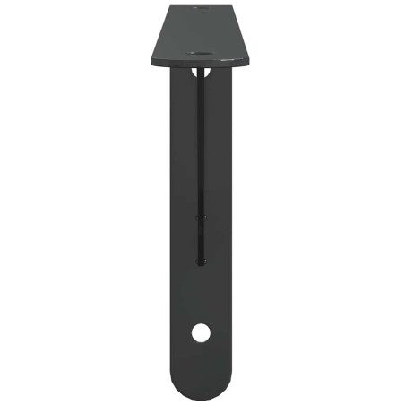 Supports d'étagères 4 pcs 30x2,5x15,5 cm noir acier inoxydable