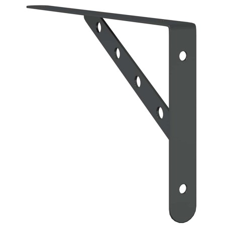 Supports d'étagères 4 pcs 30x2,5x15,5 cm noir acier inoxydable