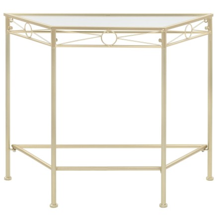 Table d'appoint Style vintage Métal 87 x 34 x 73 cm Doré 2