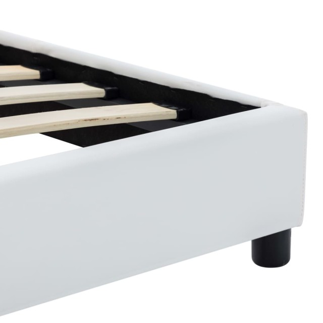 Cadre de lit Blanc Similicuir 100 x 200 cm