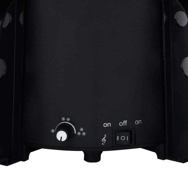 Arbre de Noël neigeux avec base de parapluie Noir 170 cm PVC