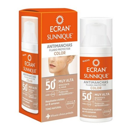 Fluido Solar Antimanchas ECRAN SUNNIQUE COLOR Ecran Spf 50+ (50 ml) 50