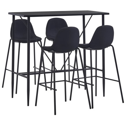 Ensemble de bar 5 pcs Tissu Noir