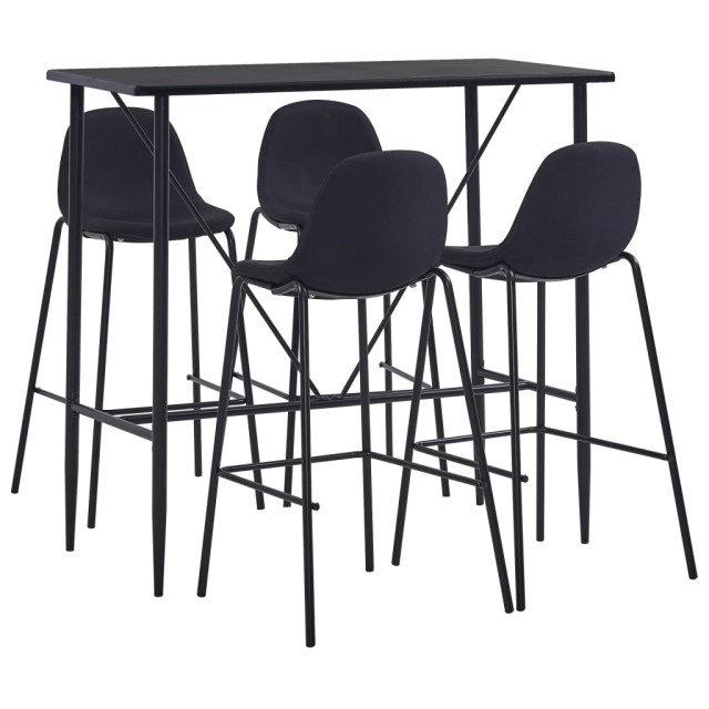 Ensemble de bar 5 pcs Tissu Noir