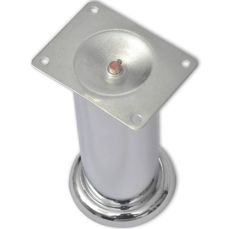 Pieds ronds de canapé 8 pcs Chrome 180 mm