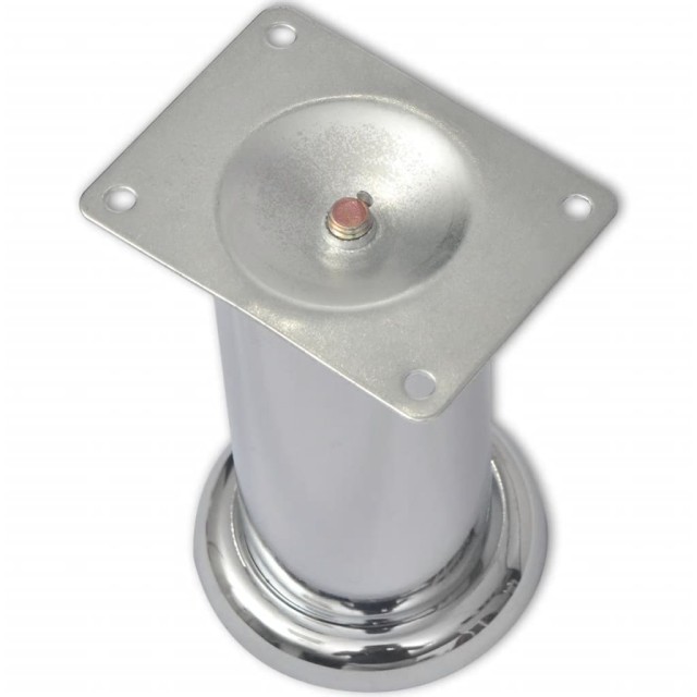 Pieds ronds de canapé 8 pcs Chrome 120 mm