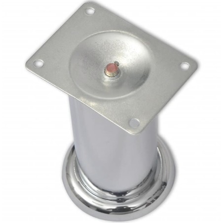 Pieds ronds de canapé 8 pcs Chrome 120 mm