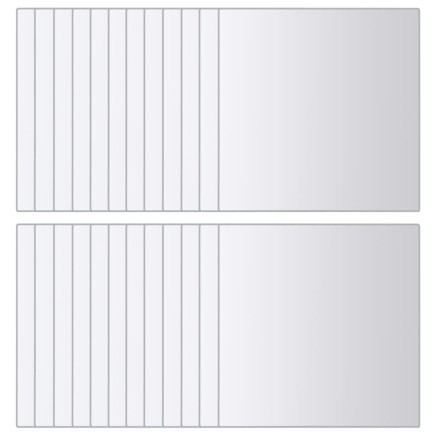 Carreaux de miroir 48 pcs Carré Verre 2