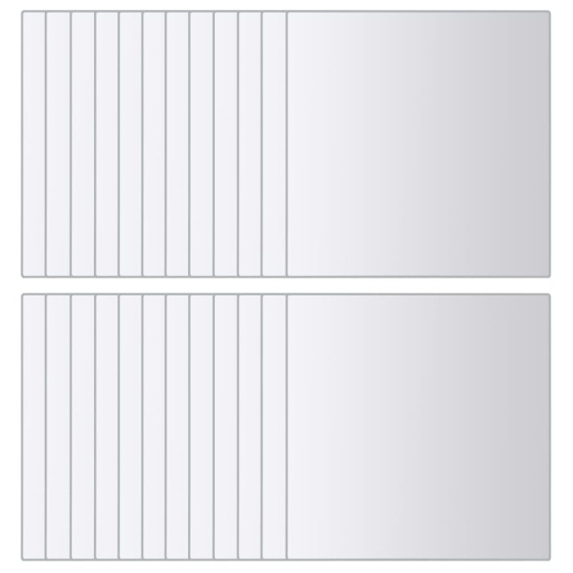 Carreaux de miroir 48 pcs Carré Verre