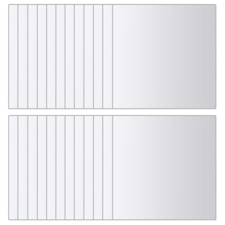 Carreaux de miroir 48 pcs Carré Verre