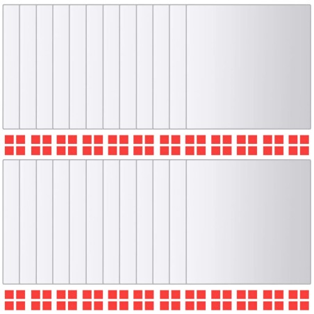 Carreaux de miroir 48 pcs Carré Verre