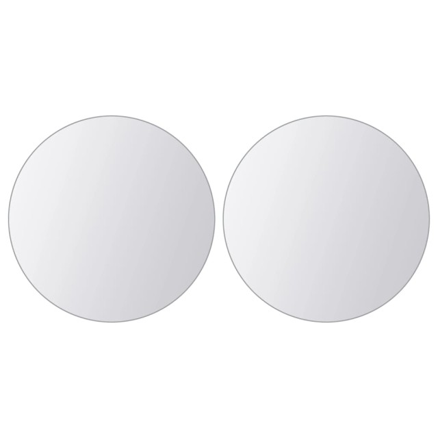 Carreaux de miroir 16 pcs Rond Verre
